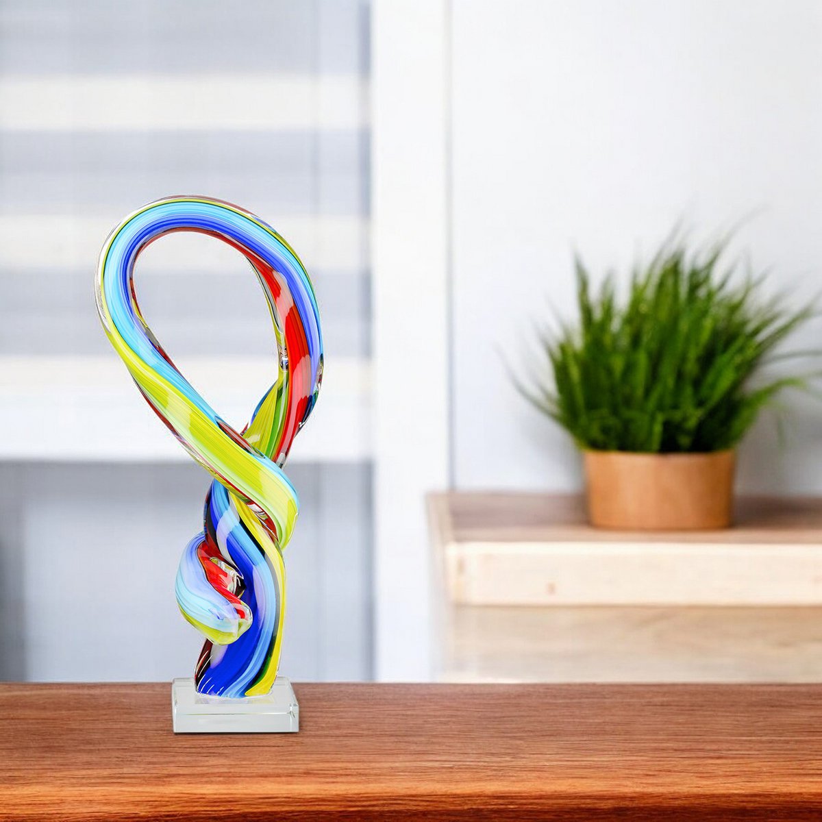 Sculpture loop loop, multicolored H.34 cm