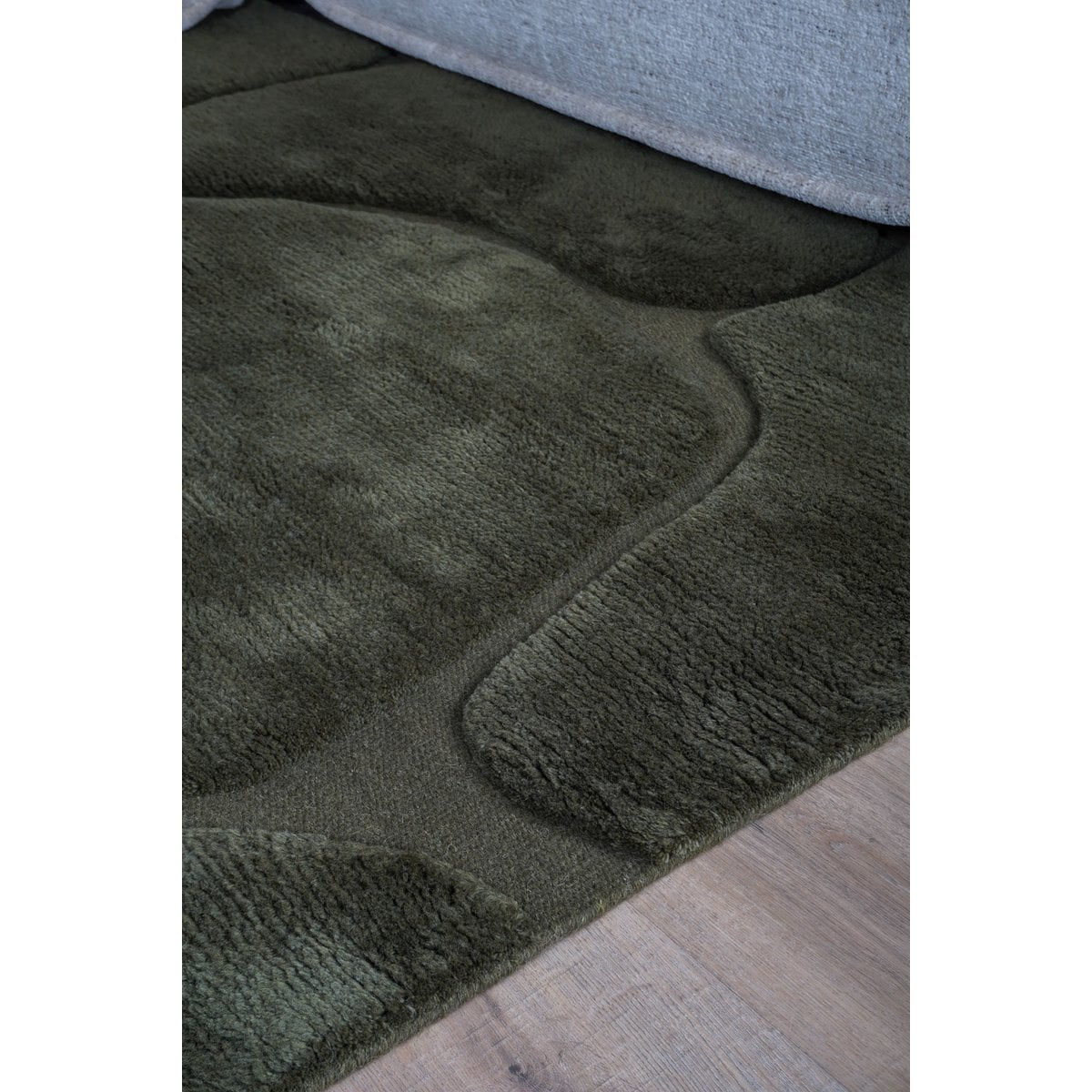 Superior Berber Rug Dark Green - 230 x 330 cm