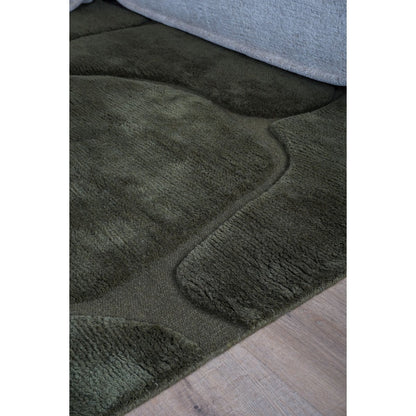 Superior Berber Rug Dark Green - 230 x 330 cm