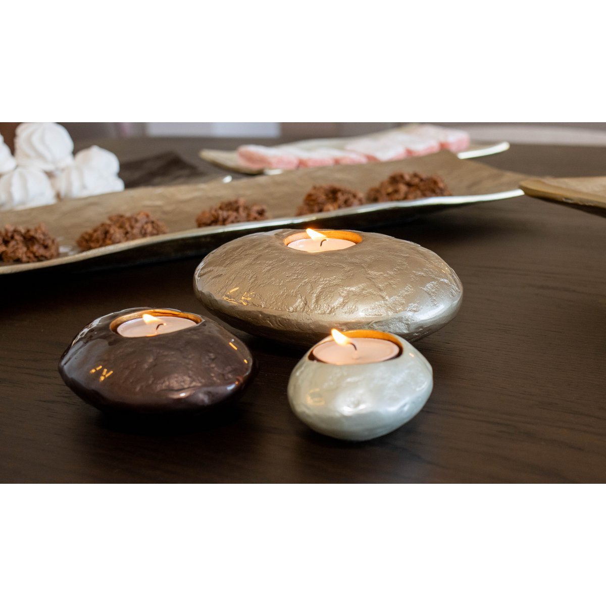 Chestnut aluminum button 11.5x8.5x4cm