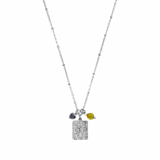 Chain Flowers & Peridot - Silver