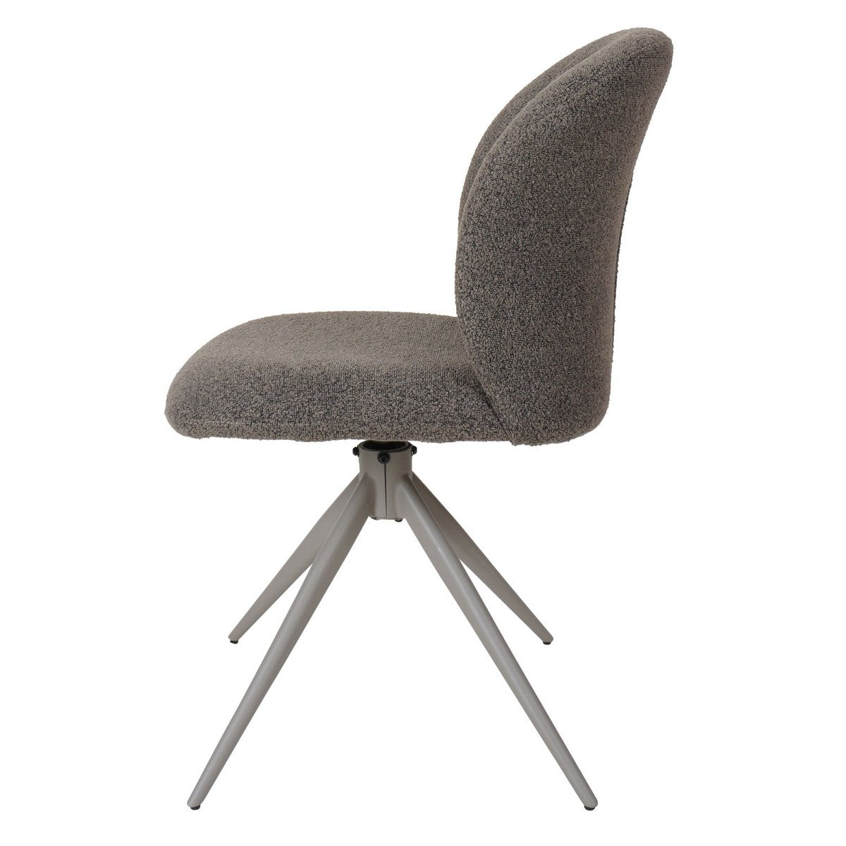 Dining room chair Cosmo - Bouclé - Brown