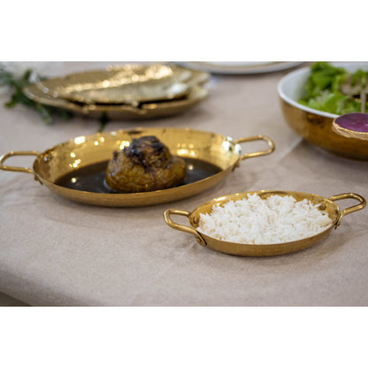 Mini golden oval saucepan 15x10.5x2.5cm