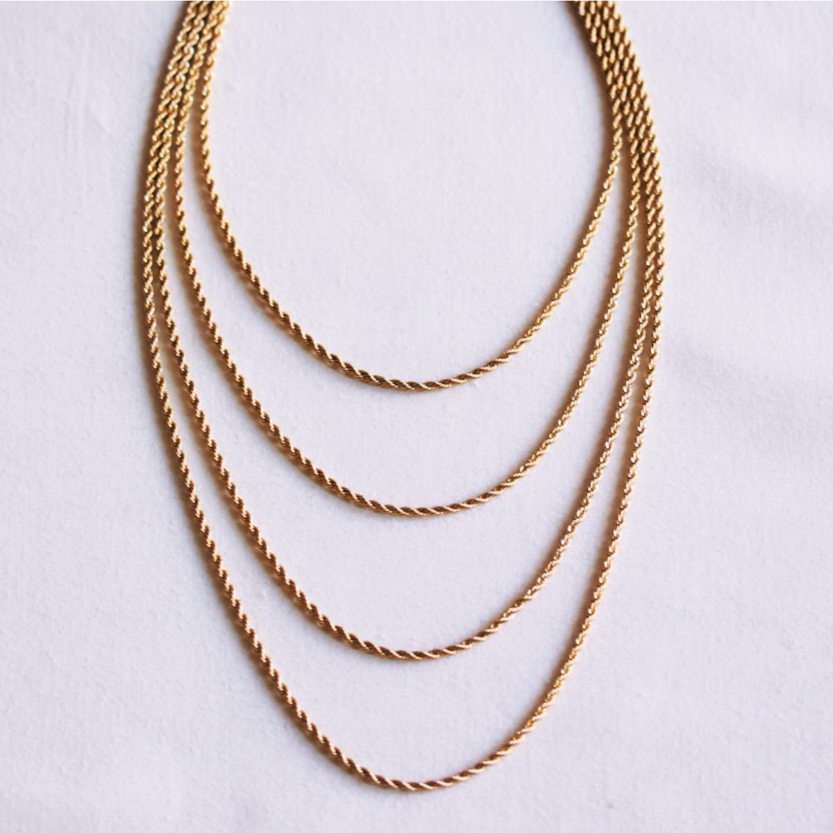 Twisted layered necklace