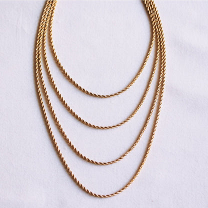 Twisted layered necklace
