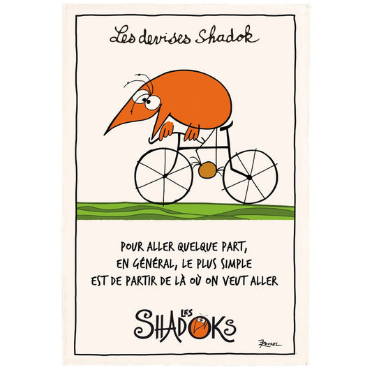 Shadok Tea Towel By Bike Ecru 48 x 72