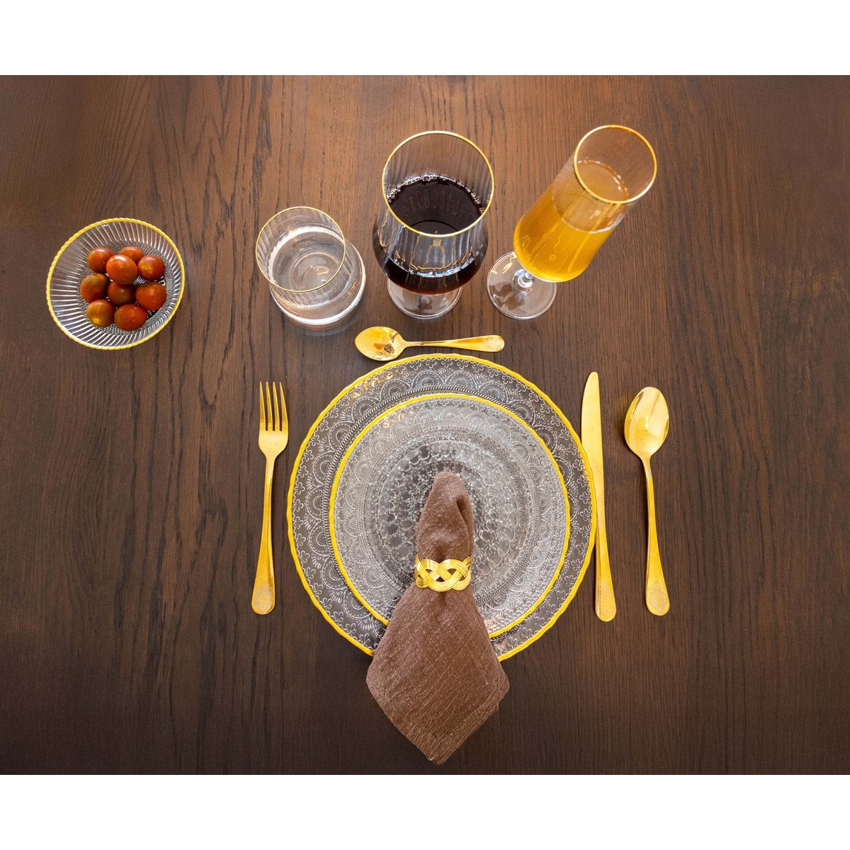 350ml gilded edge glasses - Lot of 6