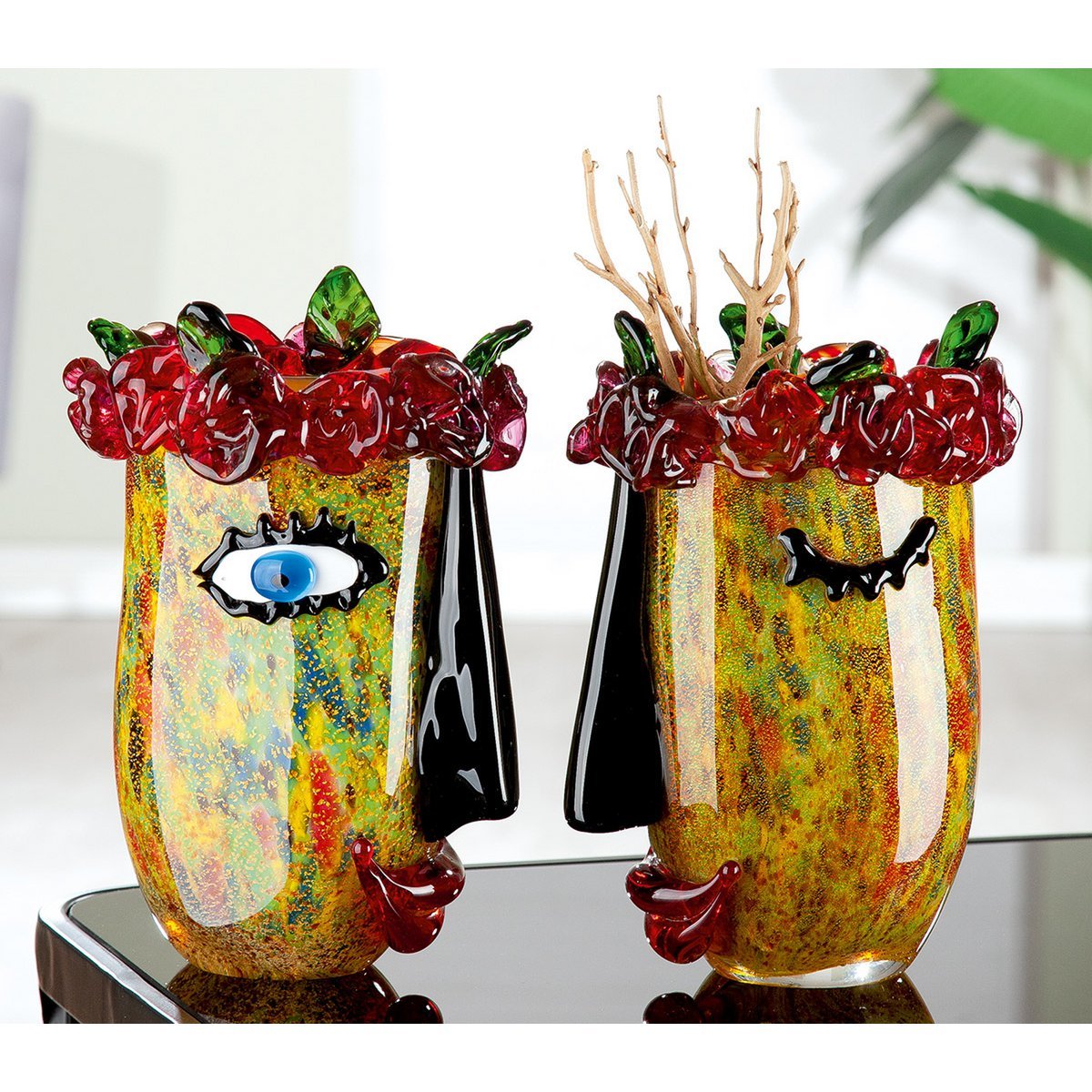 Glasart design vase “Flora”