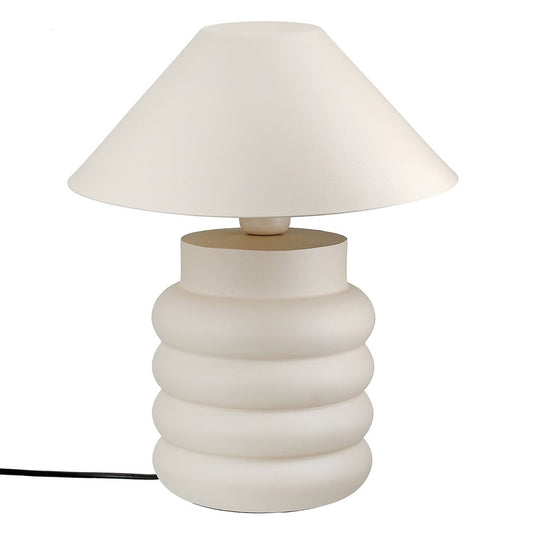 Table lamp Ripple, cream H.39 cm