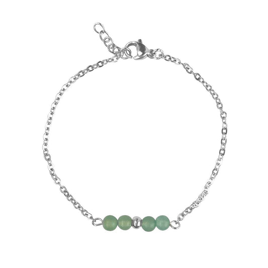 Armbandje Aventurijn - Zilver