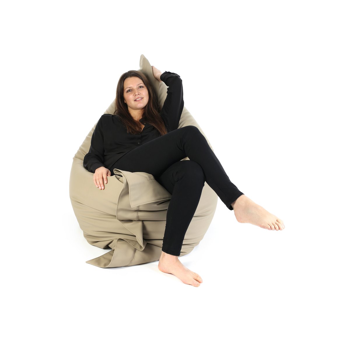 BEANBAG LEATHERLOOK - BEIGE