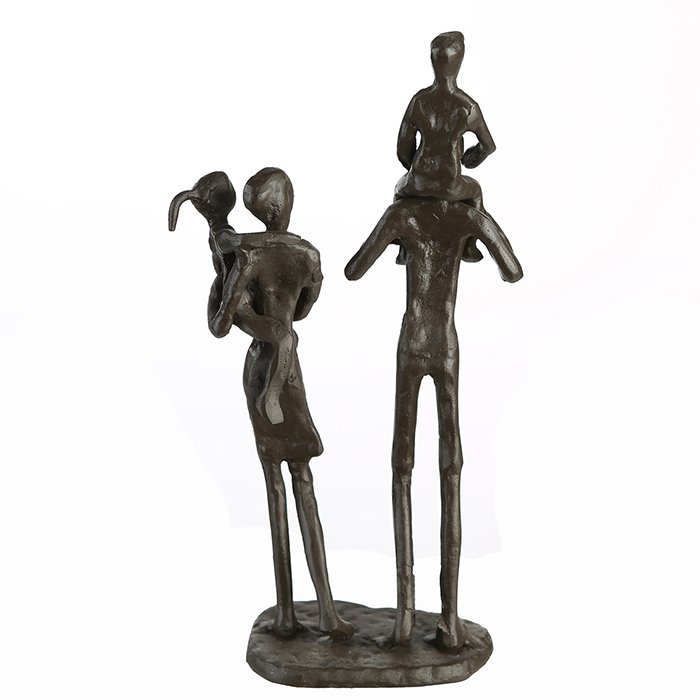 Design sculpture "Family" burnished H.22cm