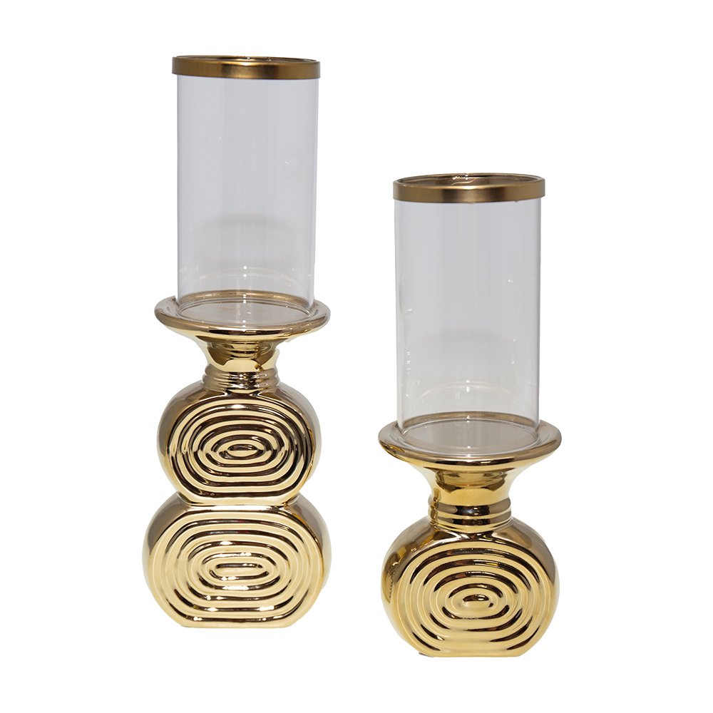 Golden photophore spiral 11x10x33cm