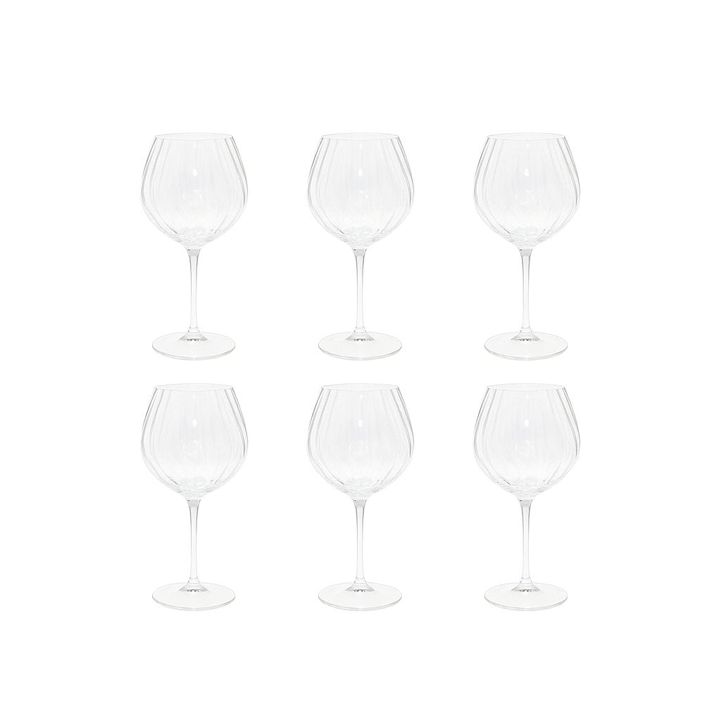 Wave wine glasses - Lot of 6