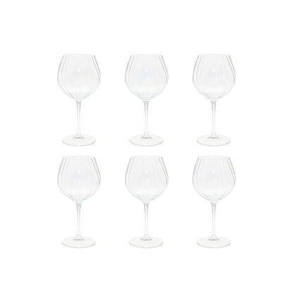 Wave wine glasses - Lot of 6