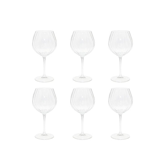 Wave wine glasses - Lot of 6
