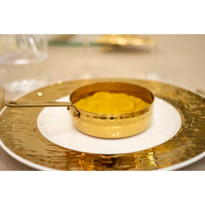 Mini golden saucepan 10.5x10.5x3.5cm