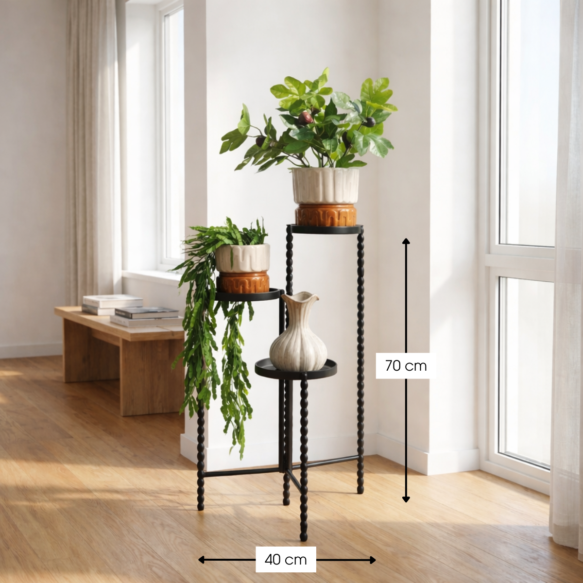Plant stand Salvo Black