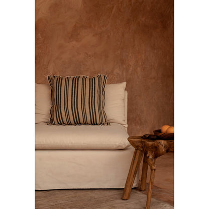 The Nordic Stripe Cushion Cover - Natural Black - 50x50