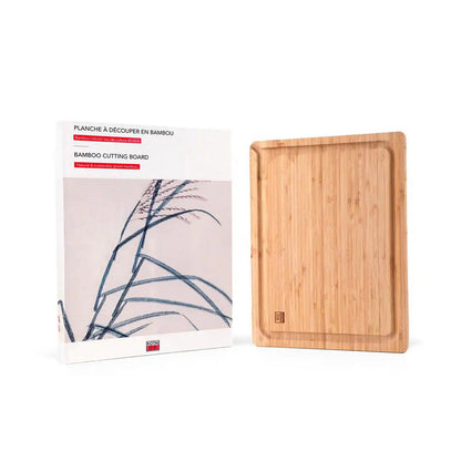 Kitchen accessories - KOTAI bamboo cutting board with juice groove and hidden handles - 40 x 30 x 2 cm