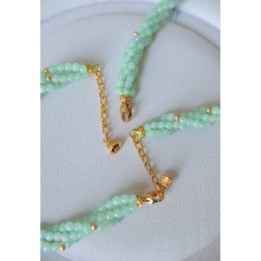 Lucky Jade Braided Necklace & Bracelet Set