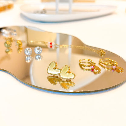 Hearts ear buttons - Gold