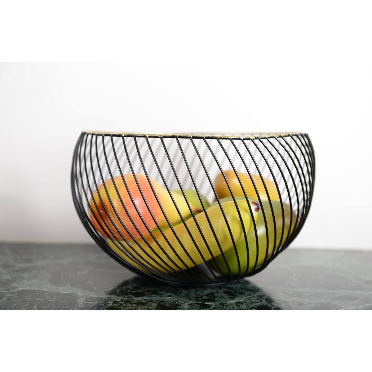 Black fruit basket Border Doree 22.5x22.5x14.5cm