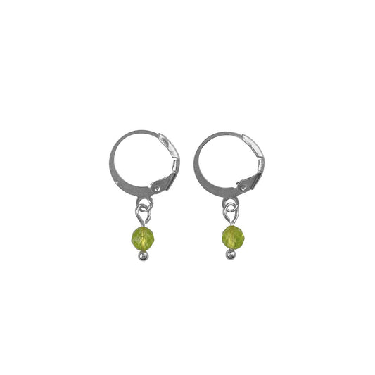 Earrings Peridot - Silver