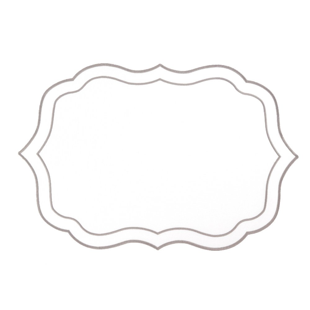 White and silver plate