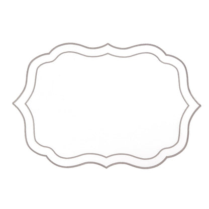 White and silver plate