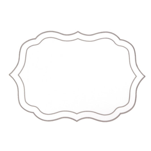 White and silver plate