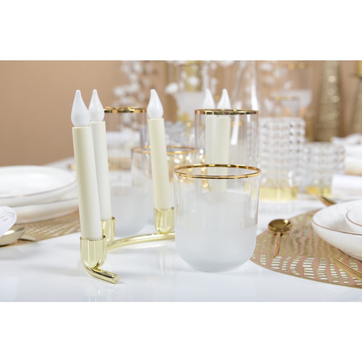 NISH GOLD EDGE LOW WATER GLASSES - SET OF 6