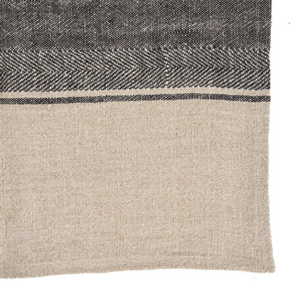 The Linen Moody Kitchen Towel - Natural Black - 50x70