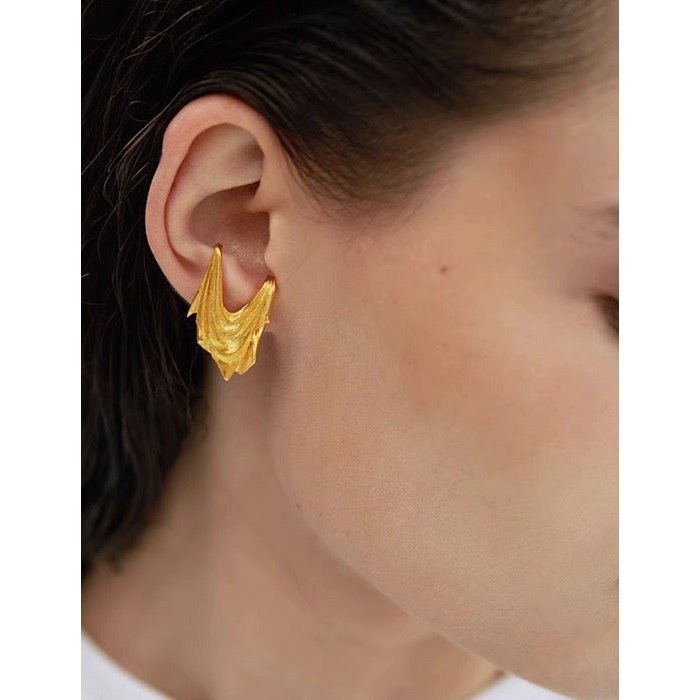 Unique Silk Cloth Ear cuff - One piece