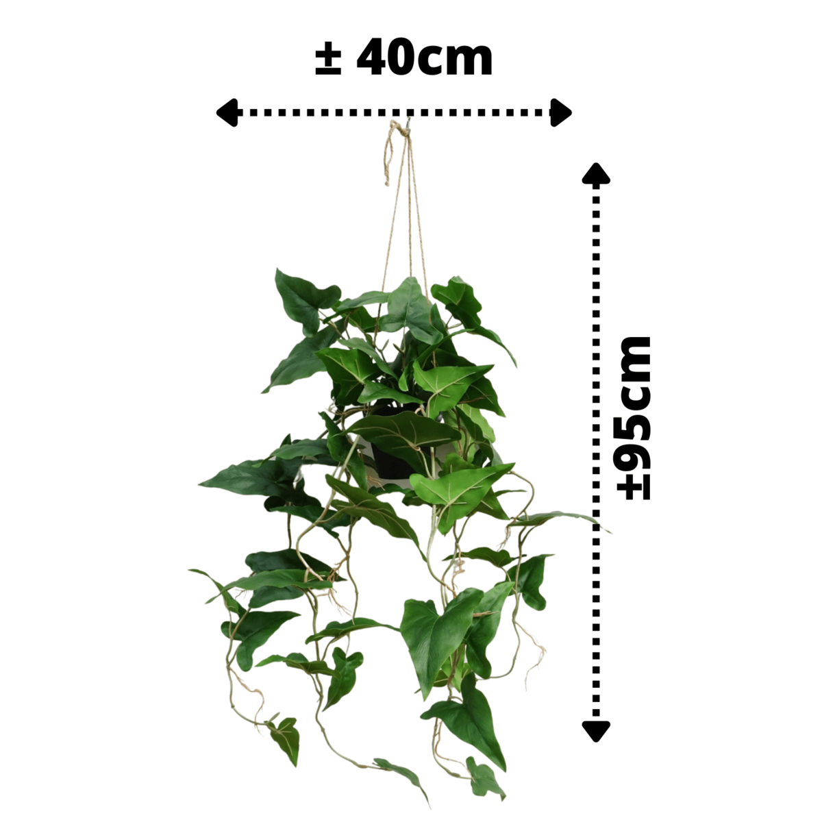 Typhonium Artificial Hanging Plant 95cm