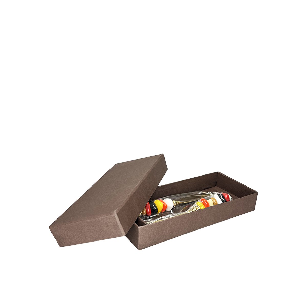 Golden cheese service with multi-colored stone handles