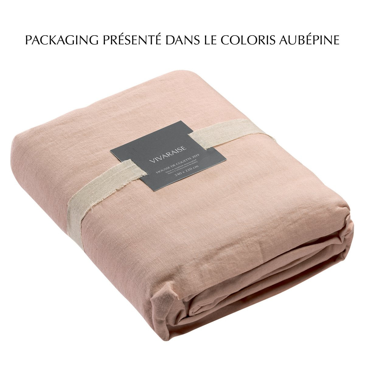 Duvet cover stonewashed Zeff Aubepine 240 x 220