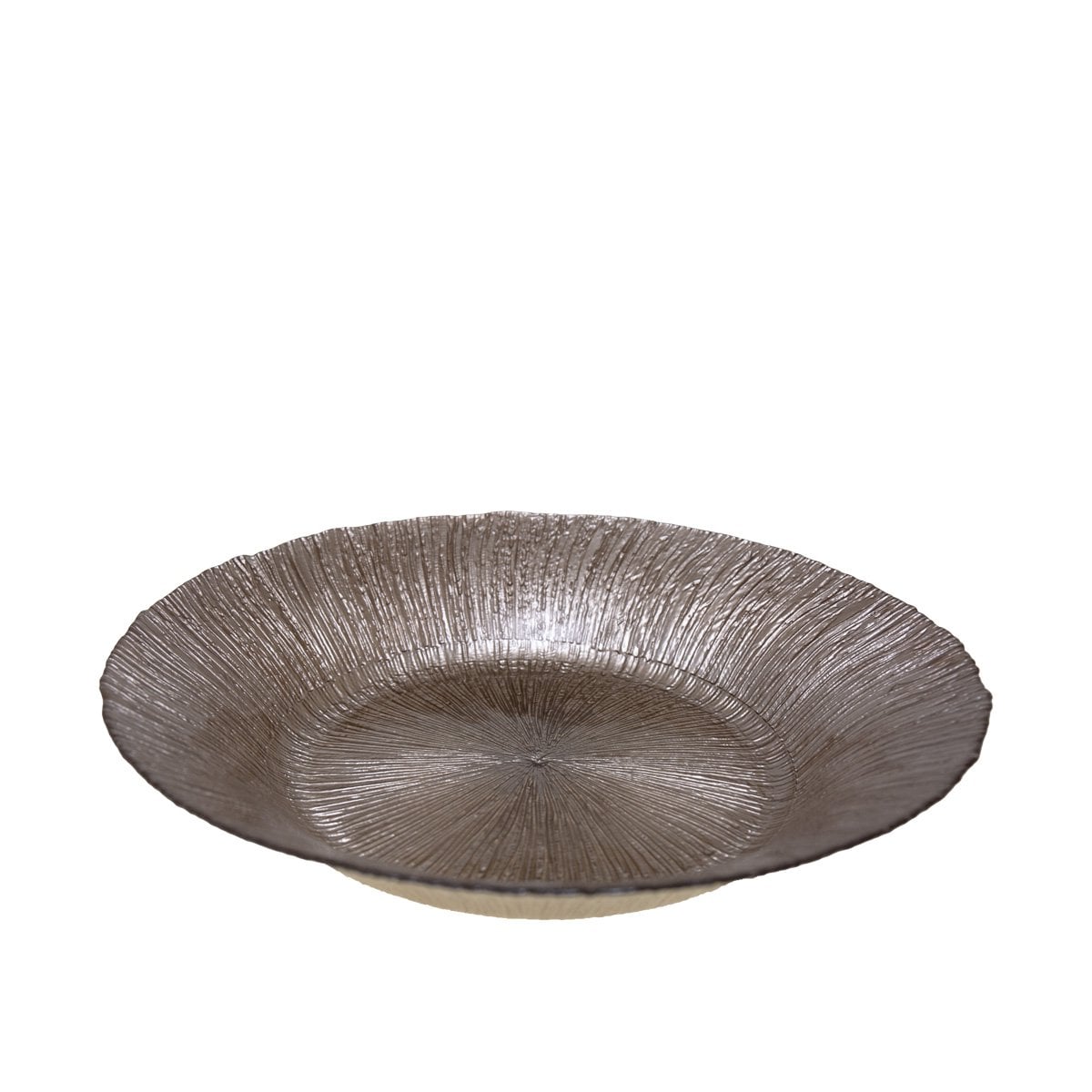 Iridescent moka round 40x40x7cm