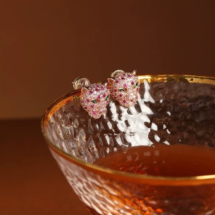 Luxury Leopard Gold Plated Stud Earrings