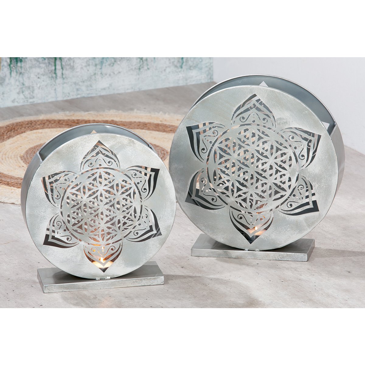 Metal Lantern "Mandala" Series 2