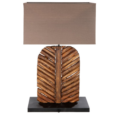 Wooden lamp "Foglia" brown/ black