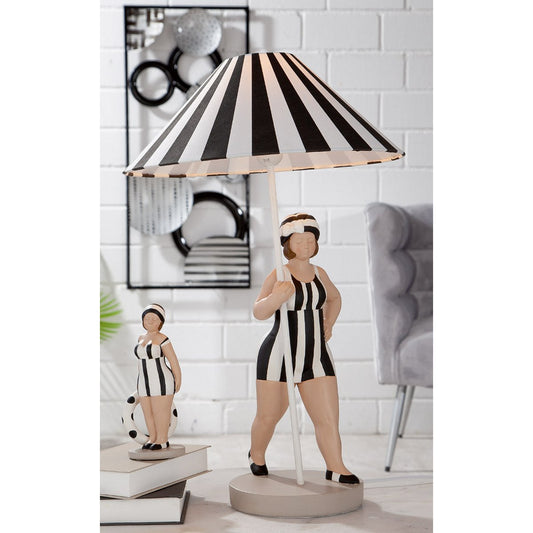 Poly lamp "Becky" black / white