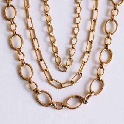 Oval linked necklace