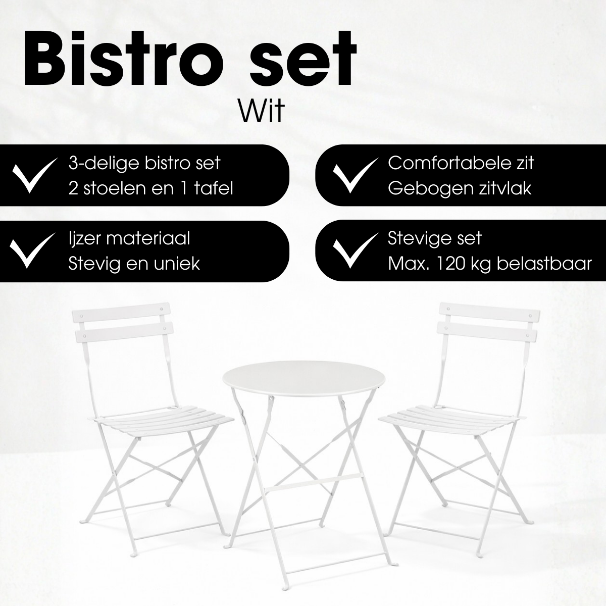 Garden bistro set Laurence White