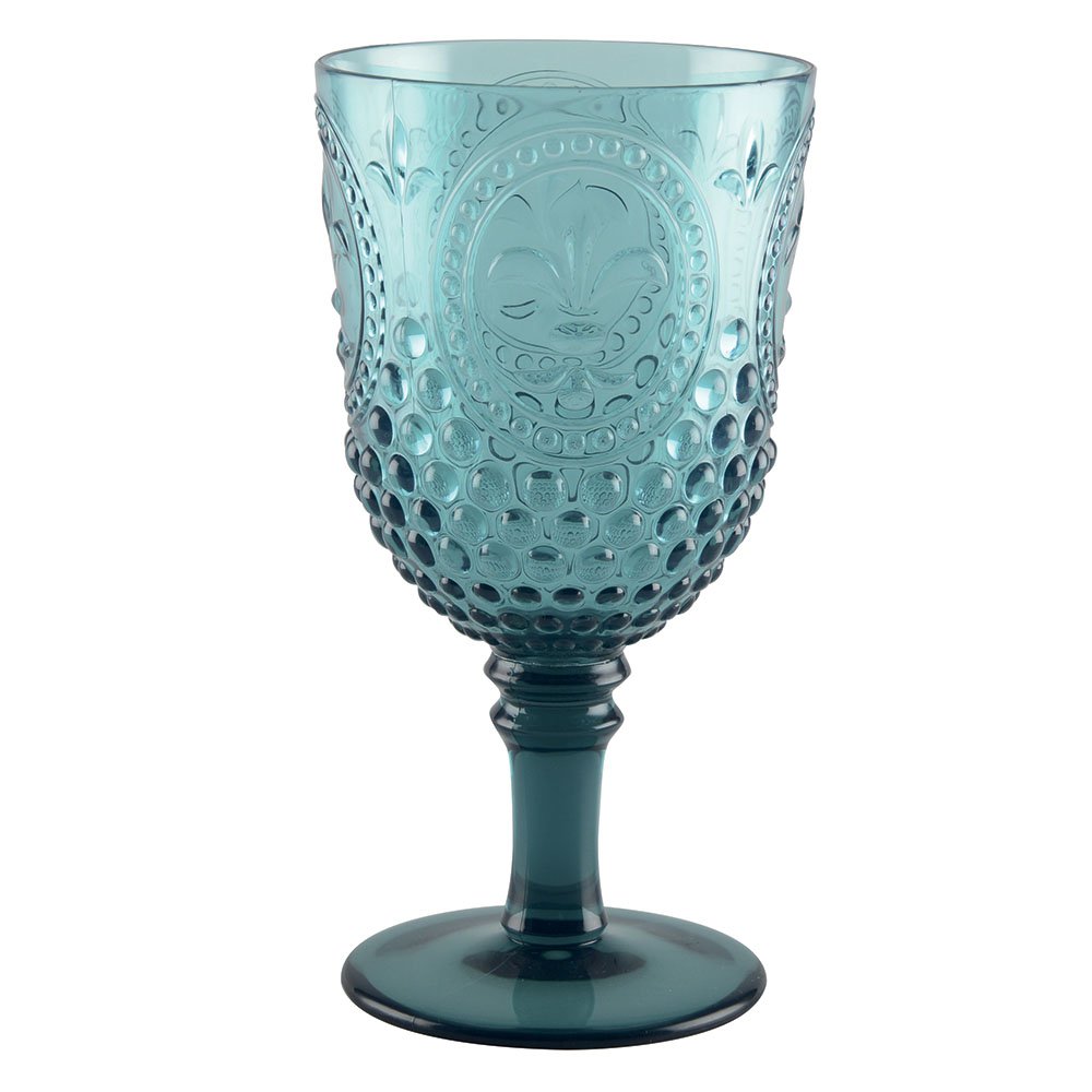 Acrylic turquoise wine glasses - Lot of 6