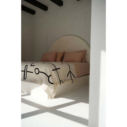 The Evil Eye Bed Throw - Natural Black