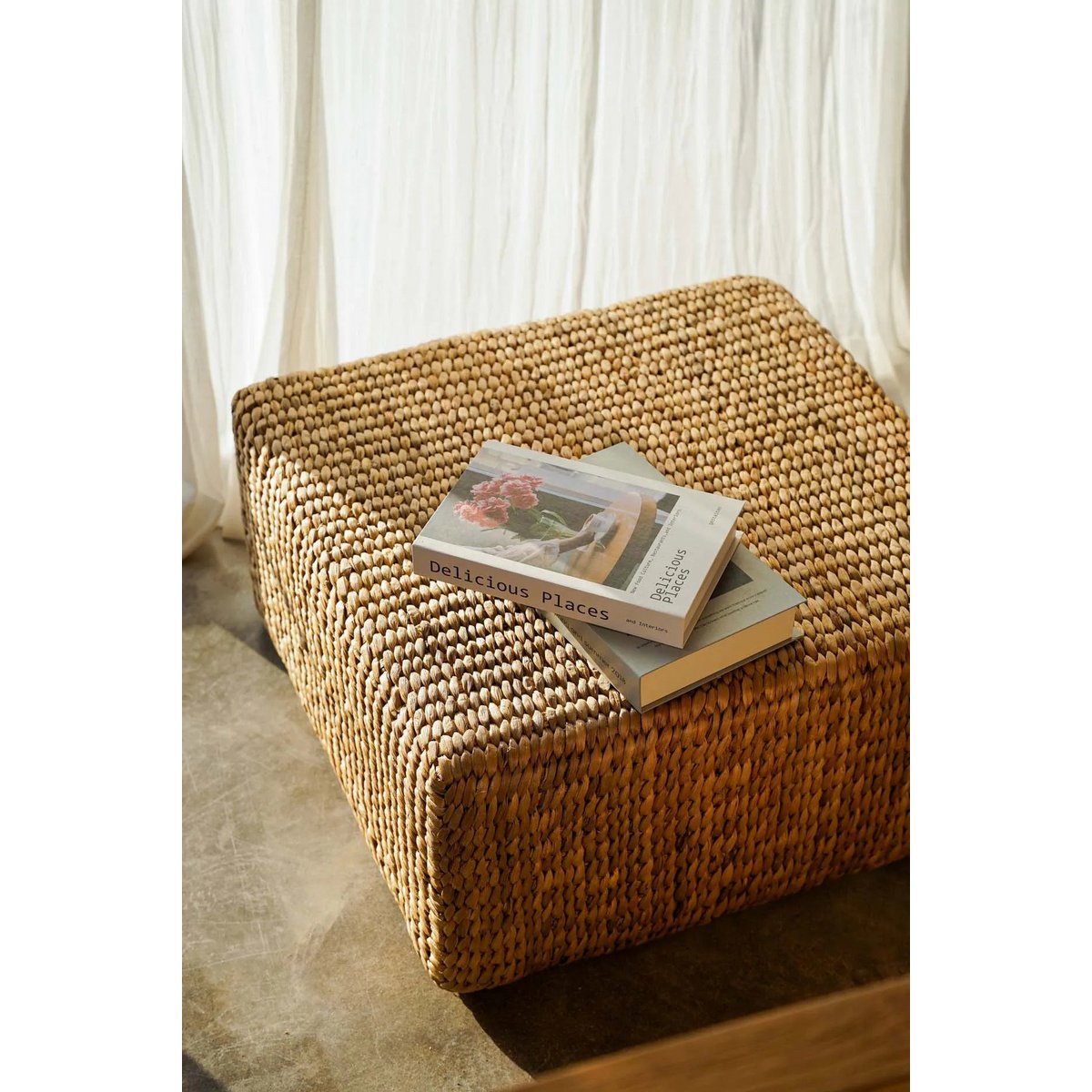 The Hyacinth Pouffe Square - Natural - M