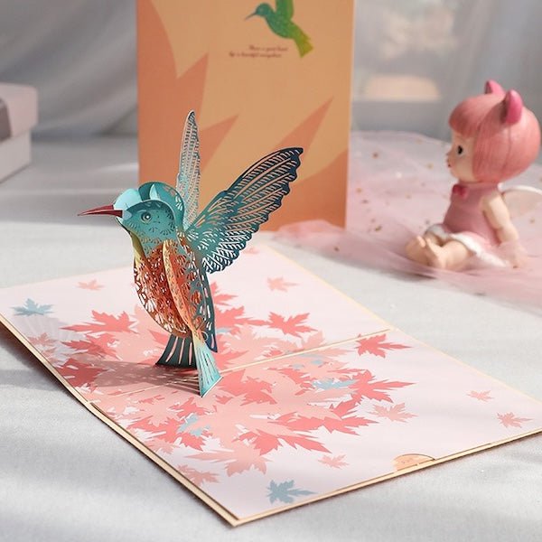 3D Gift Card - Hummingbird Birthday Gift Card