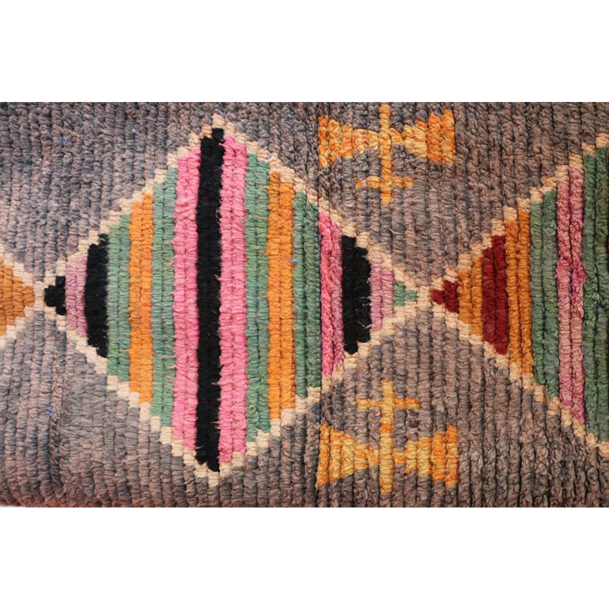 Pure Berber wool hallway rug 74 x 351 cm