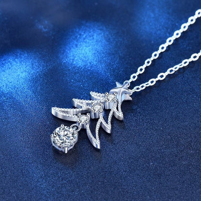 Dazzling Moissanite Christmas Tree Necklace